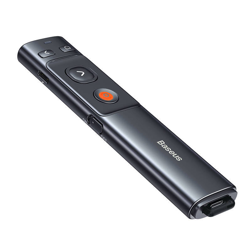 Baseus Orange Dot Multifunctionale remote control for presentation, with a green laser pointer - gray - Product Image 6