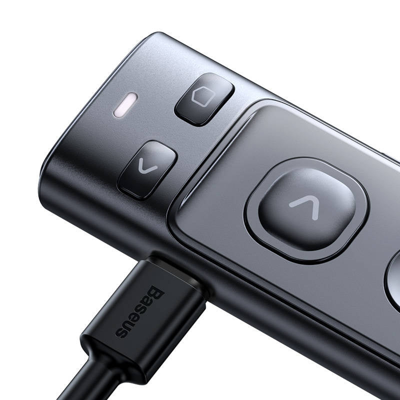 Baseus Orange Dot Multifunctionale remote control for presentation, with a green laser pointer - gray - Product Image 7