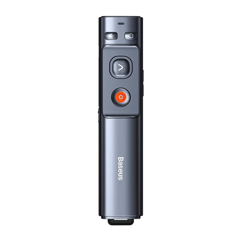 Baseus Orange Dot Multifunctionale remote control for presentation, with a green laser pointer - gray - Product Image 2