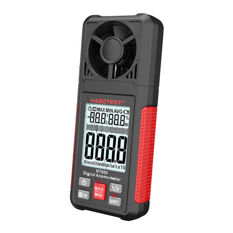 Habotest HT605 digitales Windgeschwindigkeitsmessgerät Anemometer