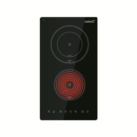 CATA Hob | TD 3002 BK | Vitroceramic | Number of burners/cooking zones 2 | Touch | Timer | Black