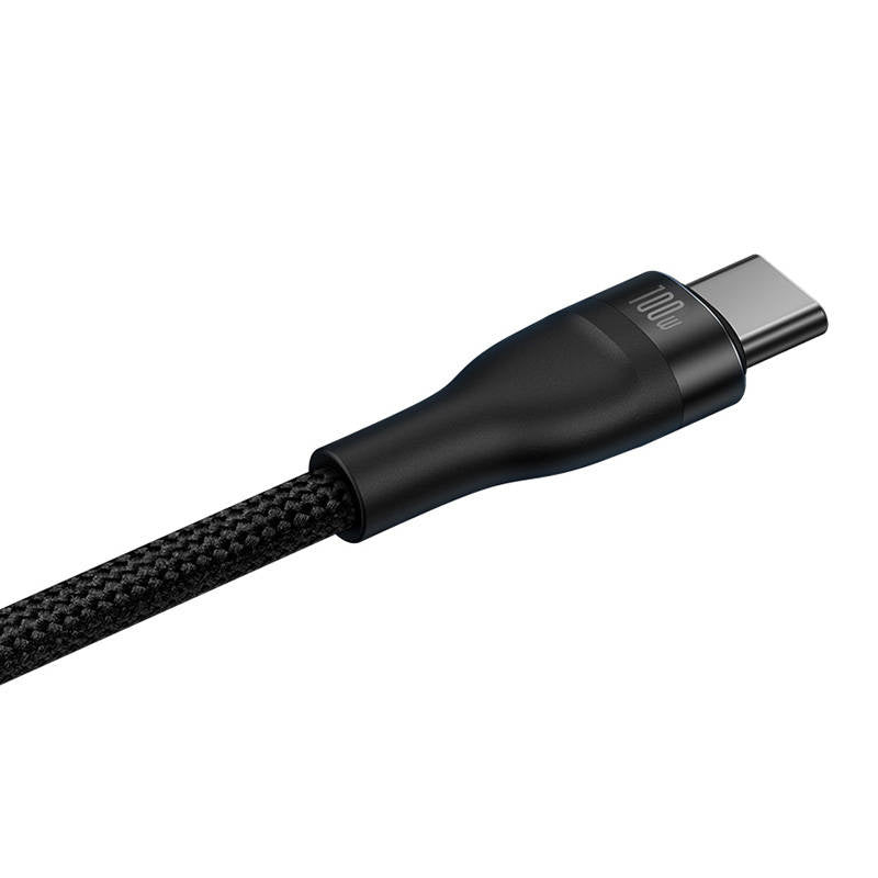 2in1 USB cable Baseus Flash Series USB-C do USB-C 100W, 1.5m (black - Product Image 3