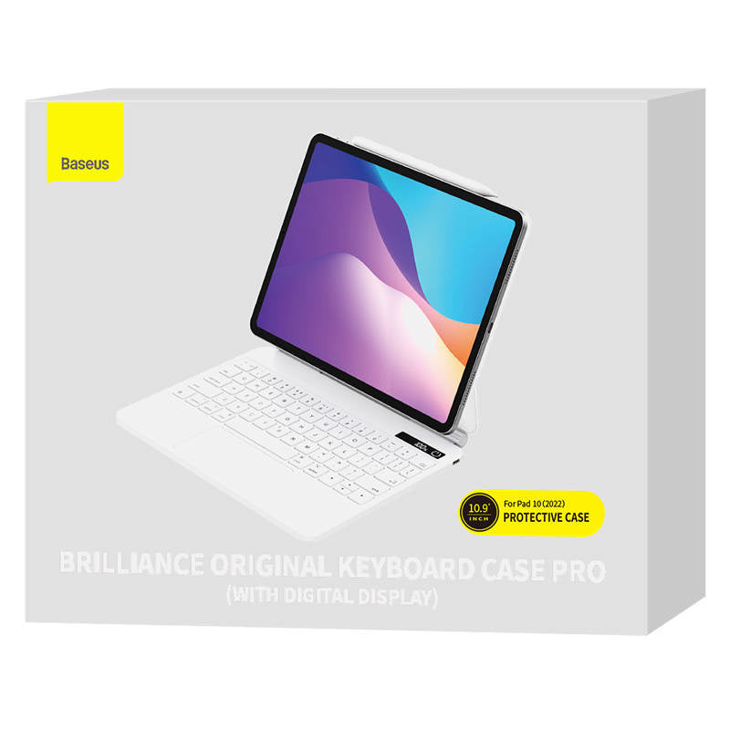 Case with keyboard for iPad Baseus Brilliance PRO 10, 10.9" (white) - Product Image 7