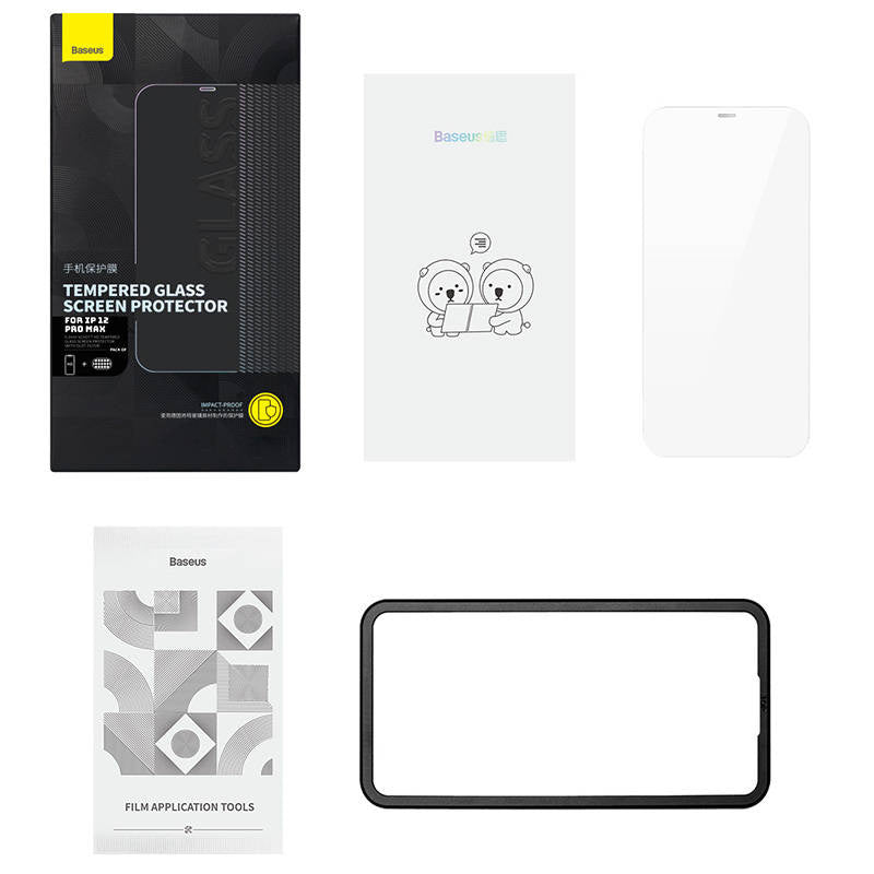 Baseus Schott HD Tempered Glass with dust filter 0.3mm for iPhone 12 Pro Max - Product Image 6