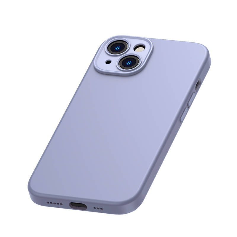 Baseus Liquid Silica Gel Case for iPhone 14 Plus (lavender)+ tempered glass + cleaning kit - Product Image 4