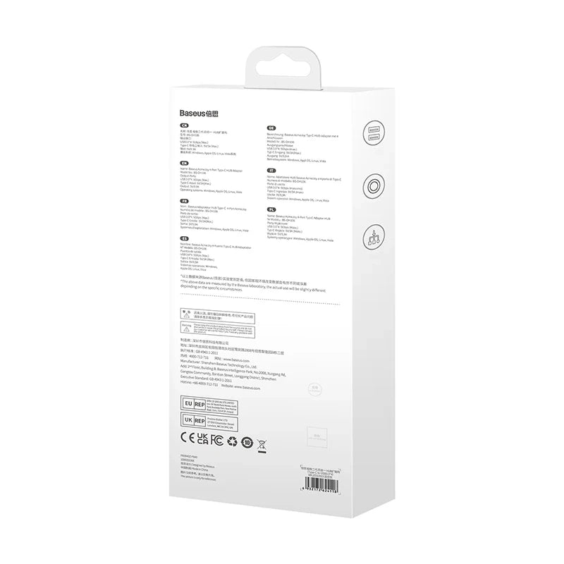 Adapter 4w1 Baseus Hub USB-C na 4xUSB 3.0 (Dark Grey) - Product Image 11