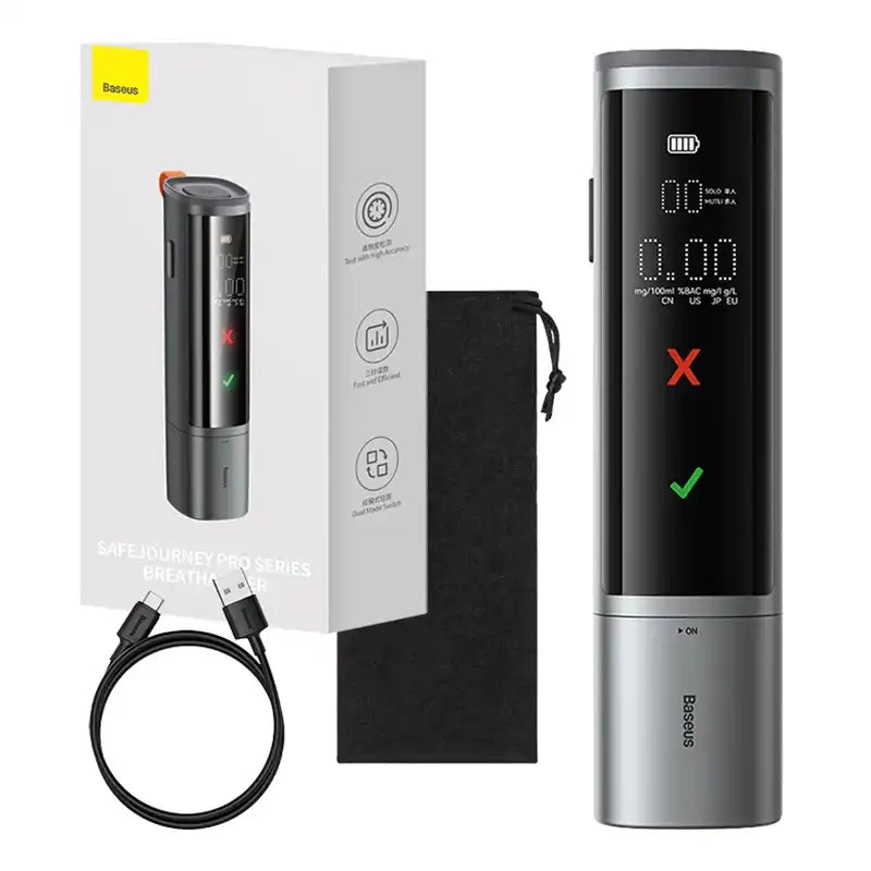 Electronic Breathalyzer Baseus SafeJourney Pro (Grey) - Product Image 1