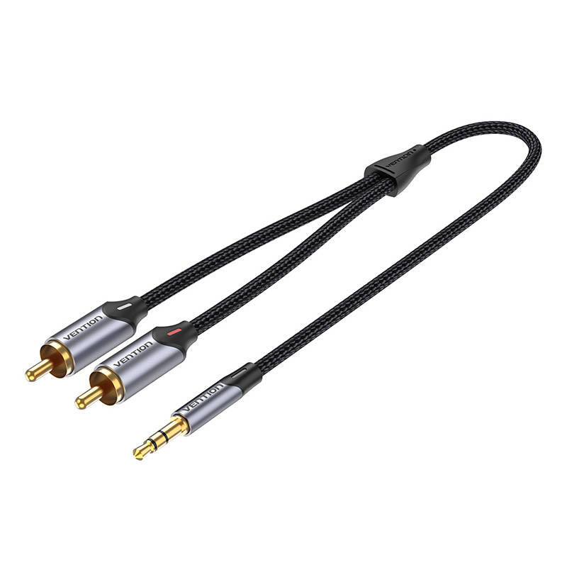 Kabel Audio 2xRCA auf 3,5mm Vention BCNBD 0,5m (grau)