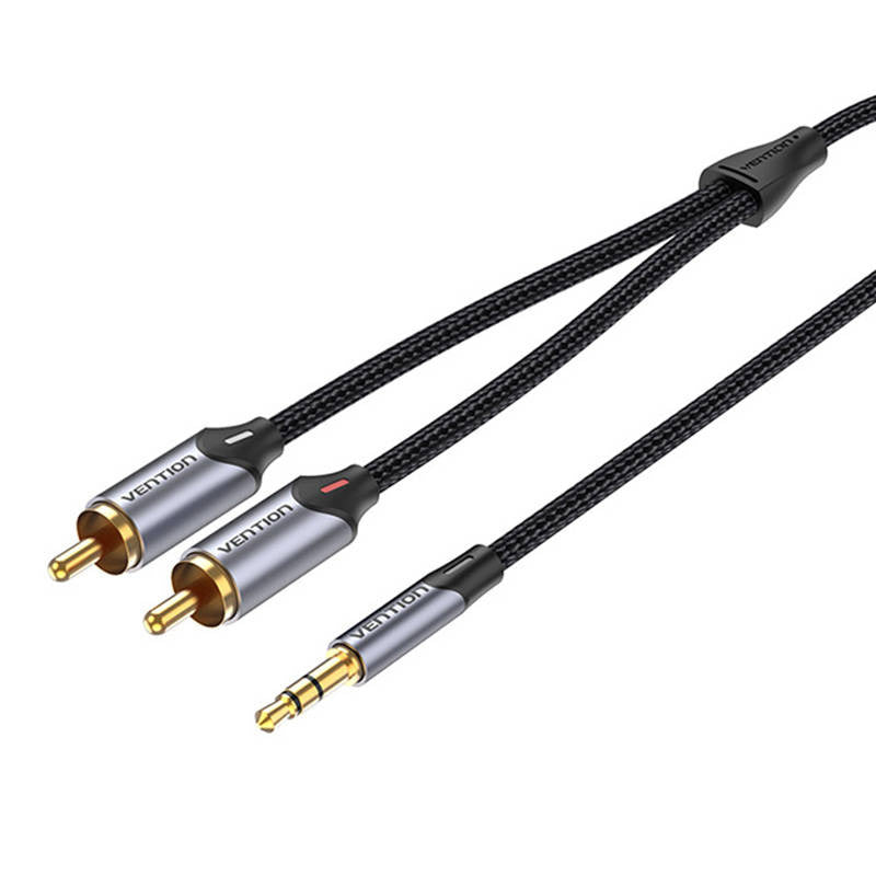 Kabel Audio 2xRC auf 3,5mm Vention BCNBL 10m (grau)