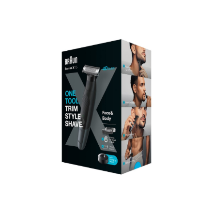 Braun Face and Body Hair trimmer | XT5300 Series XT5 | Cordless | Wet & Dry | Number of length steps 6 | Black/Silver