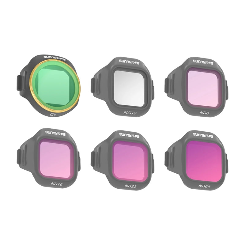 Set of 6 Sunnylife MCUV + CPL + ND8 + ND16 + ND32 + ND64 filters for MINI 5 Pro - Image 1