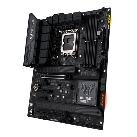 Asus | TUF GAMING Z790-PLUS WIFI | Processor family Intel | Processor socket LGA1700 | DDR5 | Supported hard disk drive