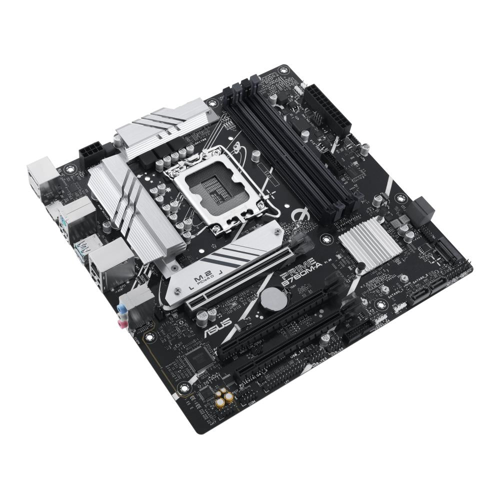 Mainboard ASUS Intel B760 Express LGA1700 Micro-ATX Memory DDR5 Memory slots 4 2xPCI-Express 4.0 16x 2xM.2 1xHDMI 2xDisplayPort 4xUSB 2.0 2xUSB 3.2 1xPS/2 1xRJ45 3xAudio port PRIMEB760M-A-CSM