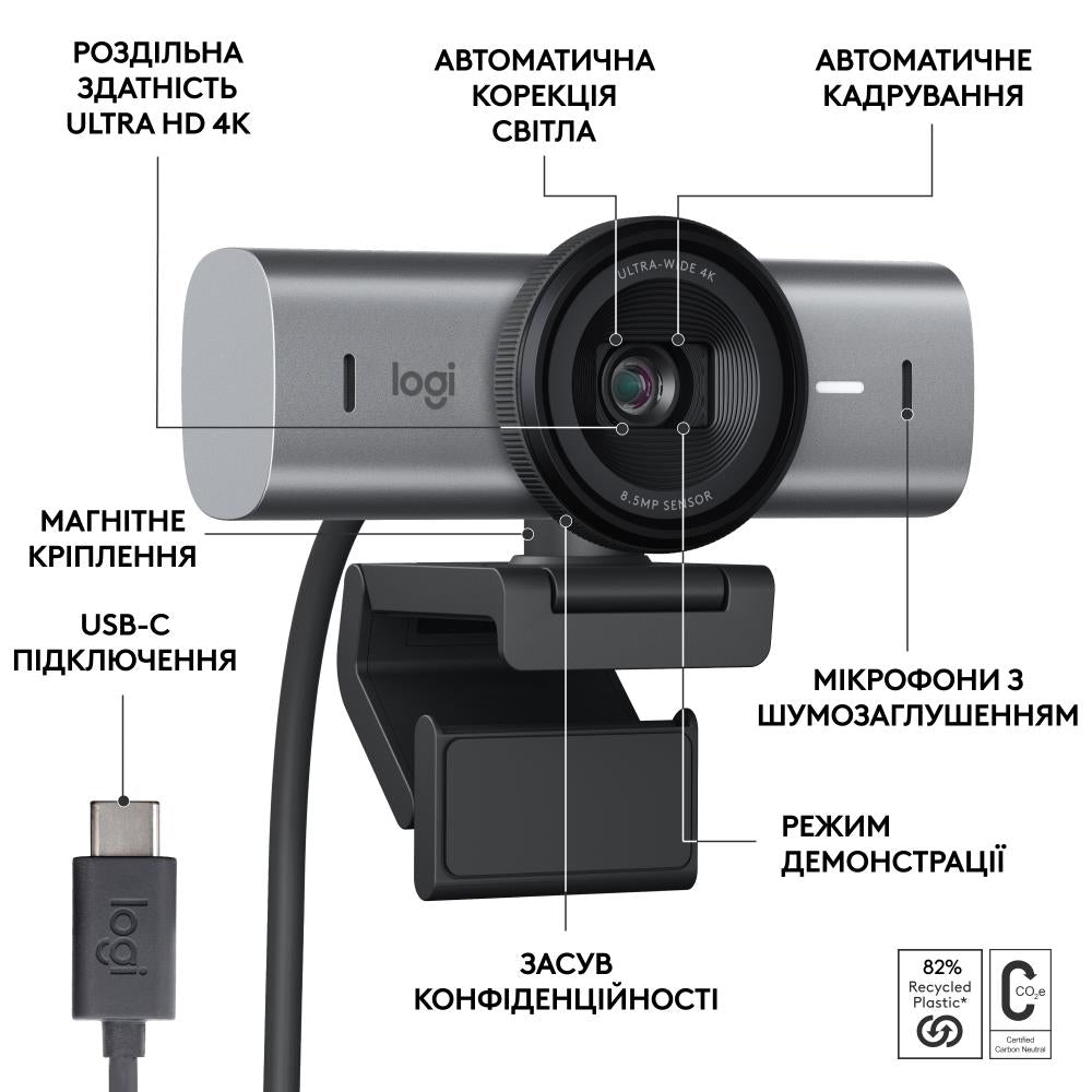 CAMERA WEBCAM MX BRIO 705 4K/GRAPHITE 960-001530 LOGITECH