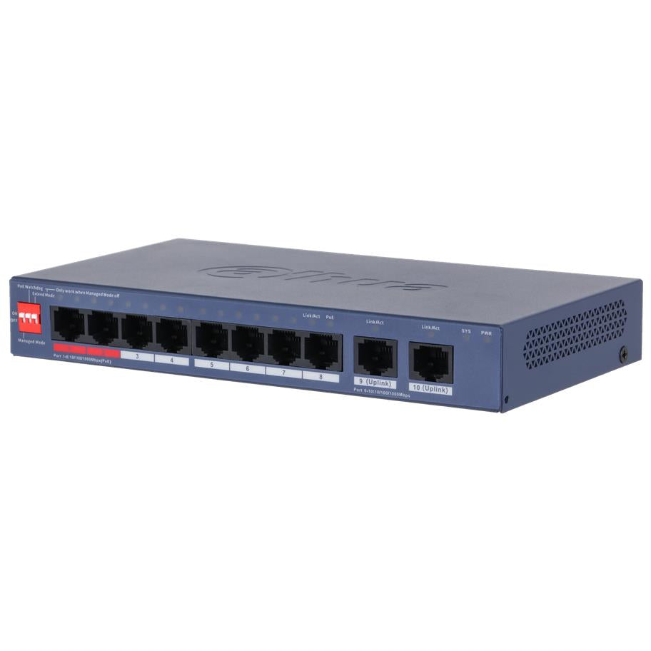 Switch DAHUA DH-CS4010-8ET2GT-110 Type L2 PoE ports 8 110 Watts CS4010-8ET2GT-110