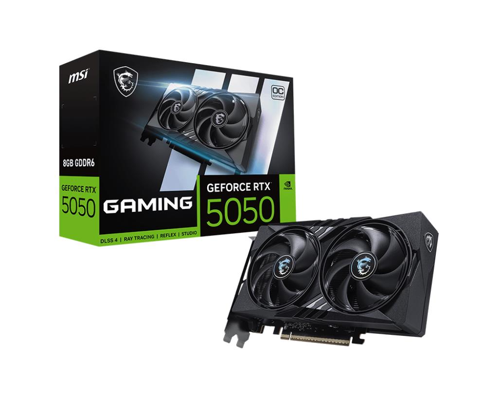 Graphics Card MSI NVIDIA GeForce RTX 5050 8 GB GDDR6 128 bit PCIE 5.0 16x Dual Slot Fansink RTX50508GGAMINGOC