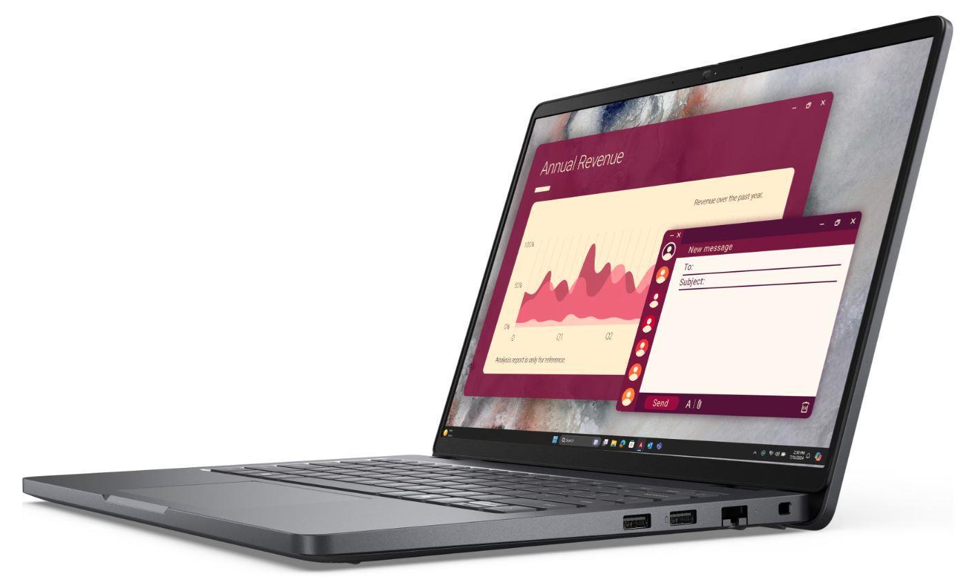 Notebook DELL Pro 14 Pro 14 (PC14250) CPU Core Ultra u5-235U 2000 MHz CPU features vPro 14" RAM 16GB DDR5 5600 MHz SSD 512GB Intel graphics Integrated NOR Smart Card Reader Windows 11 Pro 1.35 kg 210-BQGZ_1022053493/1_N