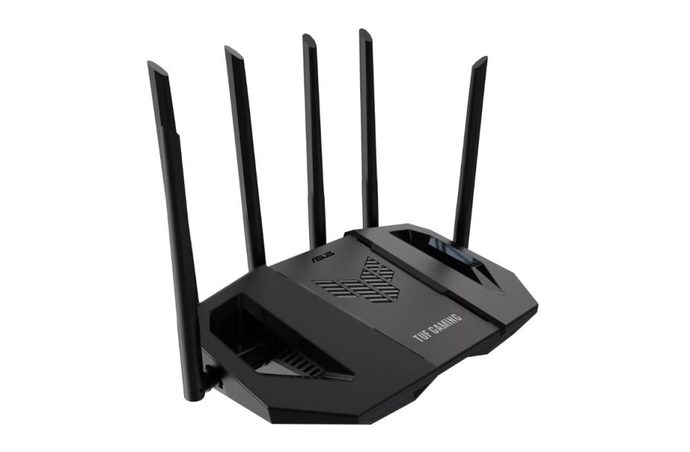Wireless Router ASUS Router 6500 Mbps Mesh Wi-Fi 6 Wi-Fi 7 IEEE 802.11a IEEE 802.11b IEEE 802.11g IEEE 802.11ac IEEE 802.11ax USB 3.2 3x2.5GbE 1x2.5GbE Number of antennas 6 TUFGAMINGBE6500