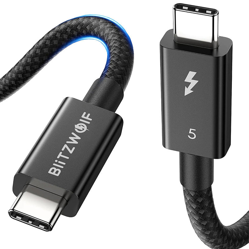 BlitzWolf BW-HDC8 240W USB-C to USB-C cable, 1.5m (black) - Image 1