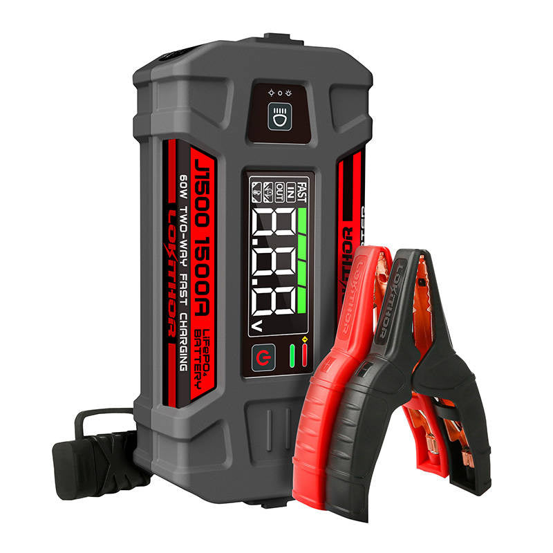Lokithor J1500 Jump Starter / Booster 1000A + Powerbank 12000mAh + Flashlight 3-in-1 Device working in -20°C - Product Image 1