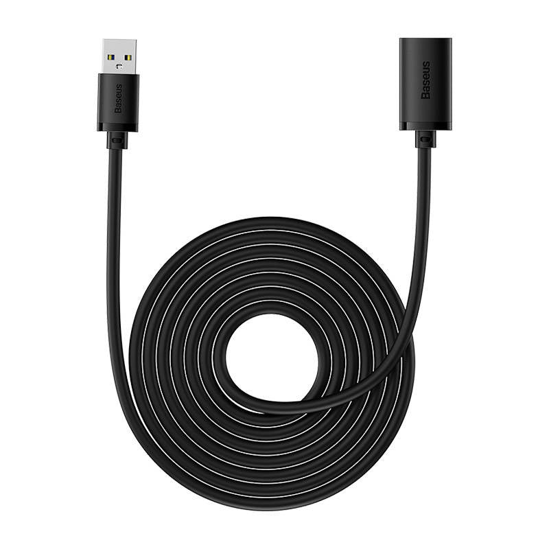 USB 3.0 Extension cable Baseus male to female, AirJoy Series, 5m (black) - Product Image 2