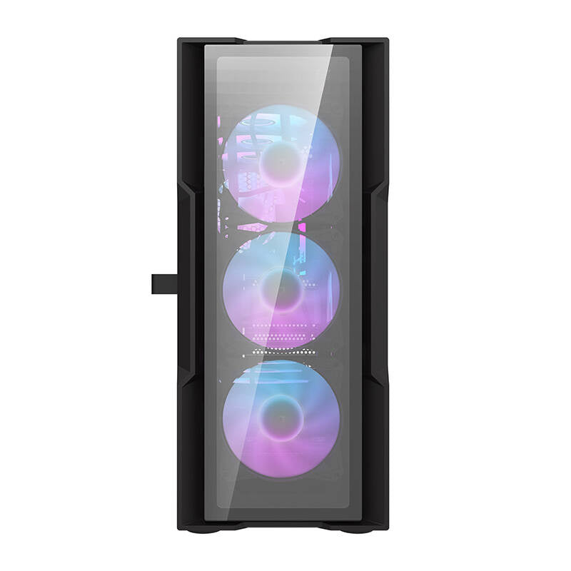 Darkflash DK431 Glas-Computergehäuse (schwarz) + 4 RGB-Lüfter