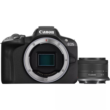 Canon | EOS R50 + RF-S 18-45mm F4.5-6.3 IS STM (SIP) | Megapixel 24.2 MP | Image stabilizer | ISO sensitivity (max) 3200