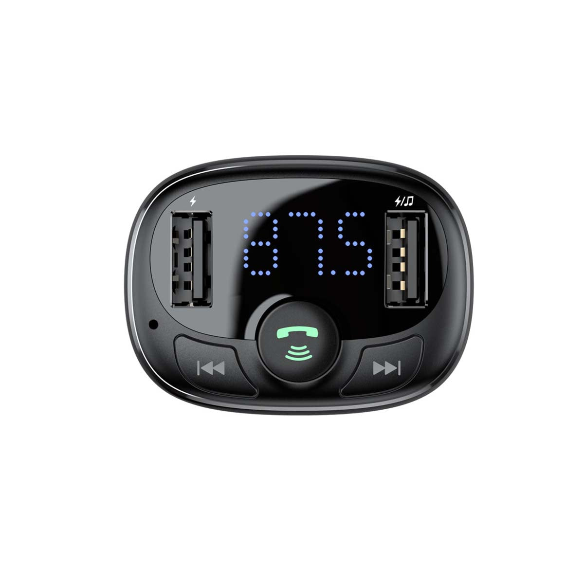 Baseus FM Transmitter T typed Bluetooth 2xUSB microSD (Black) - Product Image 6