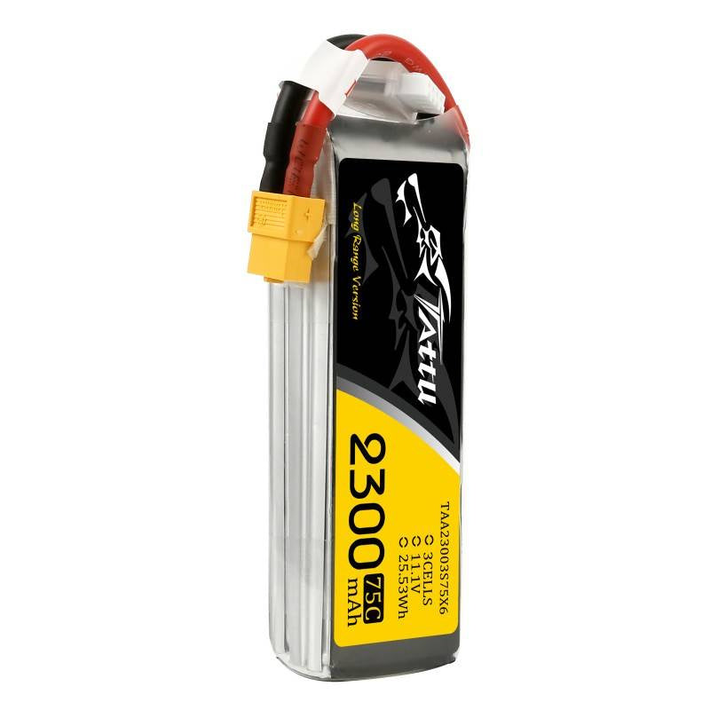 Akkupack TATTU 2300mAh 11,1V 75C 3S1P Lipo mit XT60
