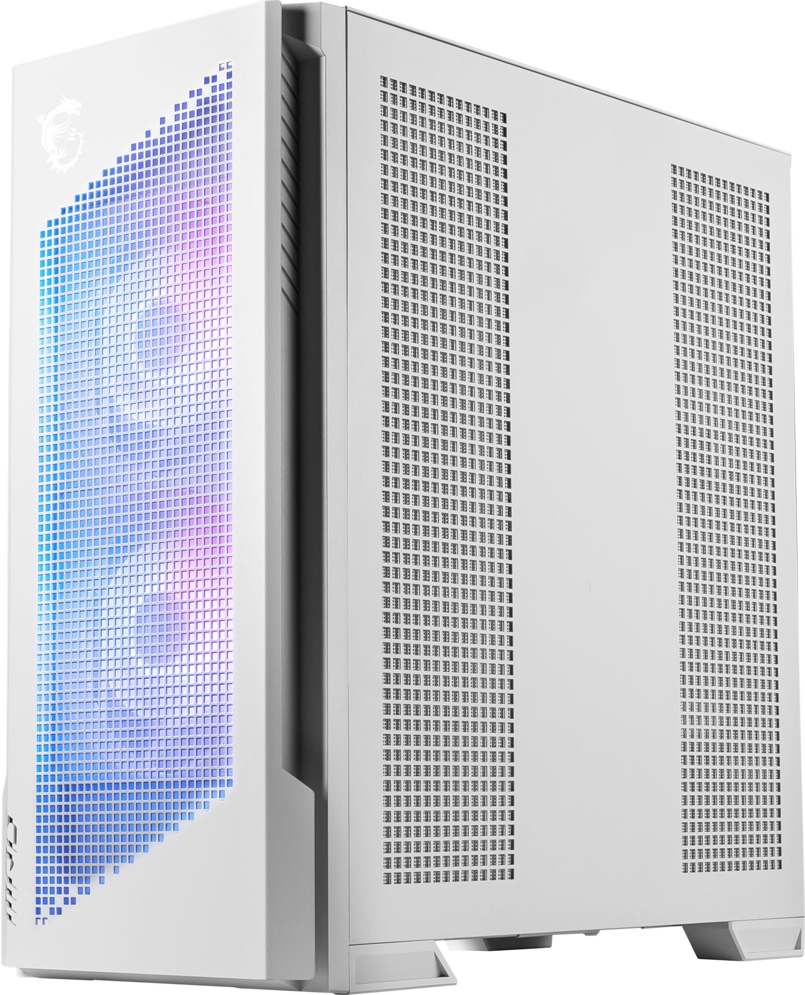 Case MSI ATX/micro ATX/Mini-ITX/EATX White Midi Tower PC VELOX300RAIRFLOWPZWH