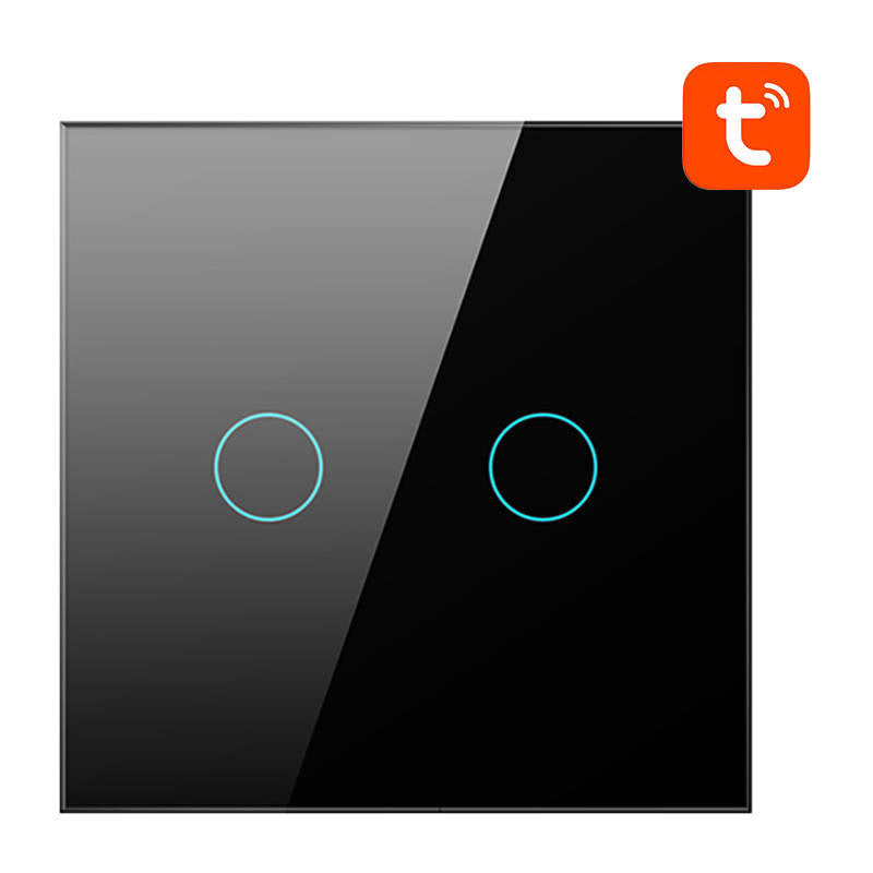 Smart Light Switch WiFi Avatto TS02-EU-B2 2 way (black) - Product Image 2