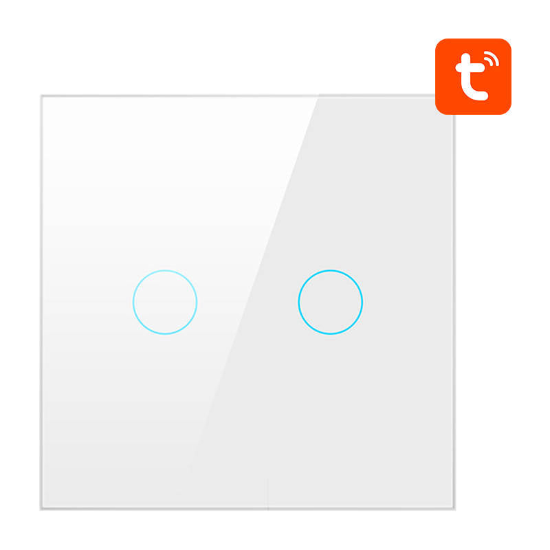 Smart Light Switch ZigBee Avatto ZTS02-EU-W2 2 Way TUYA (white) - Product Image 2