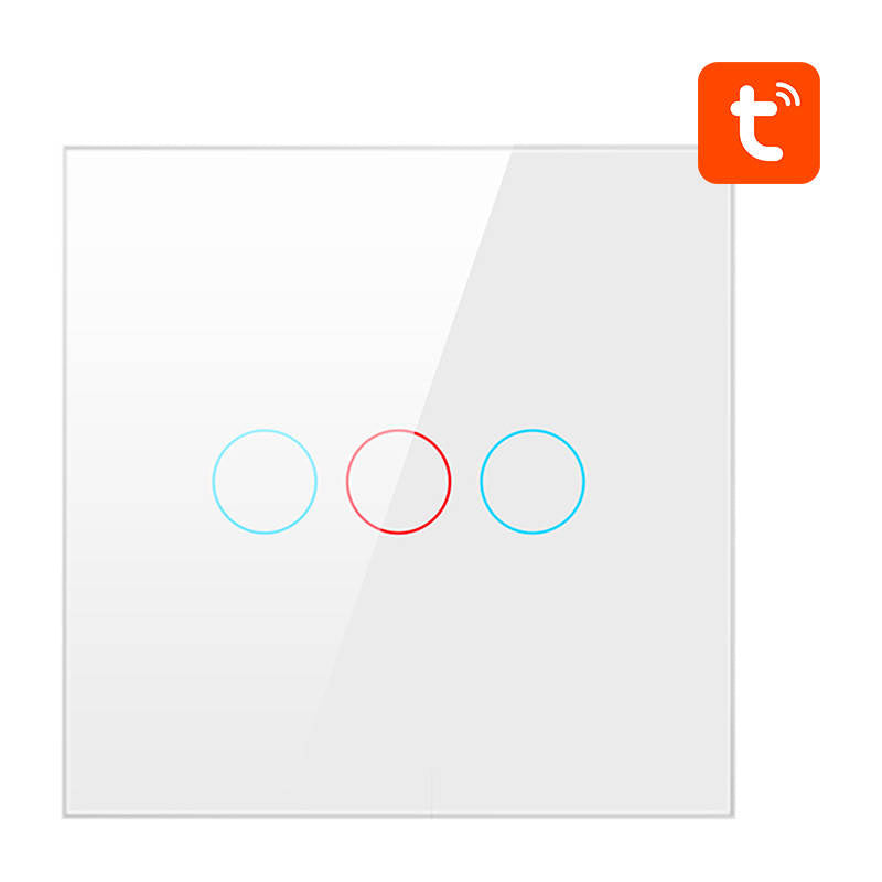 Smart Light Switch ZigBee Avatto ZTS02-EU-W3 3 Way TUYA (white) - Product Image 2