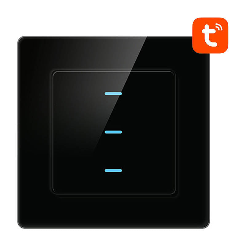 Smart Light Switch WiFi Avatto N-TS10-B3 3 Way TUYA (black) - Product Image 1