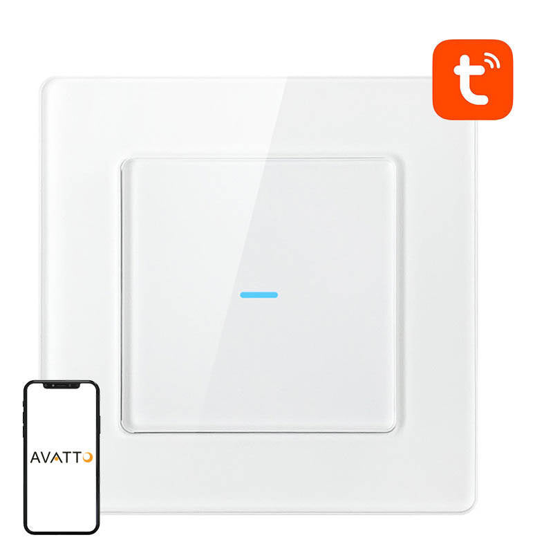 Smart Light Switch WiFi Avatto N-TS10-W1 1 Way TUYA (white) - Product Image 1