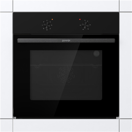 Gorenje Oven | BO6615E01B | 60 L | Electric | EnamelClean | Push pull buttons | Convection | Height 59.5 cm | Width 59.5
