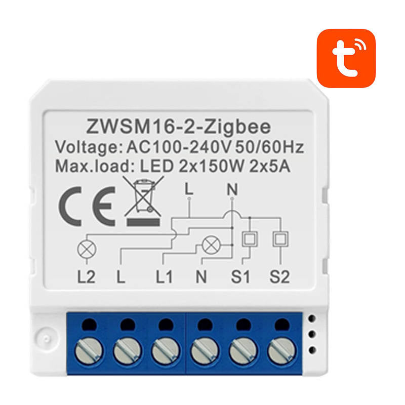 Smart Switch Module ZigBee Avatto ZWSM16-W2 TUYA - Product Image 1