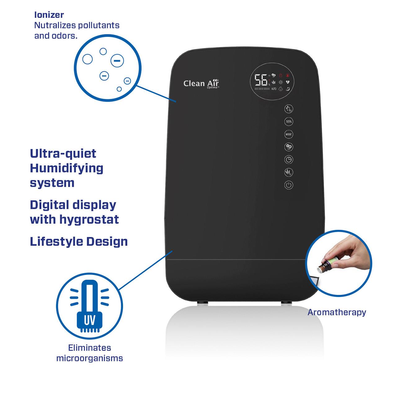 HUMIDIFIER WITH IONIZER/CA-607B CLEAN AIR OPTIMA
