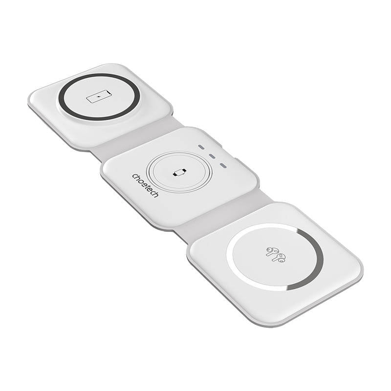 Choetech T588-F 3in1 Magnetic Wireless Charger 15W (white) - Product Image 1