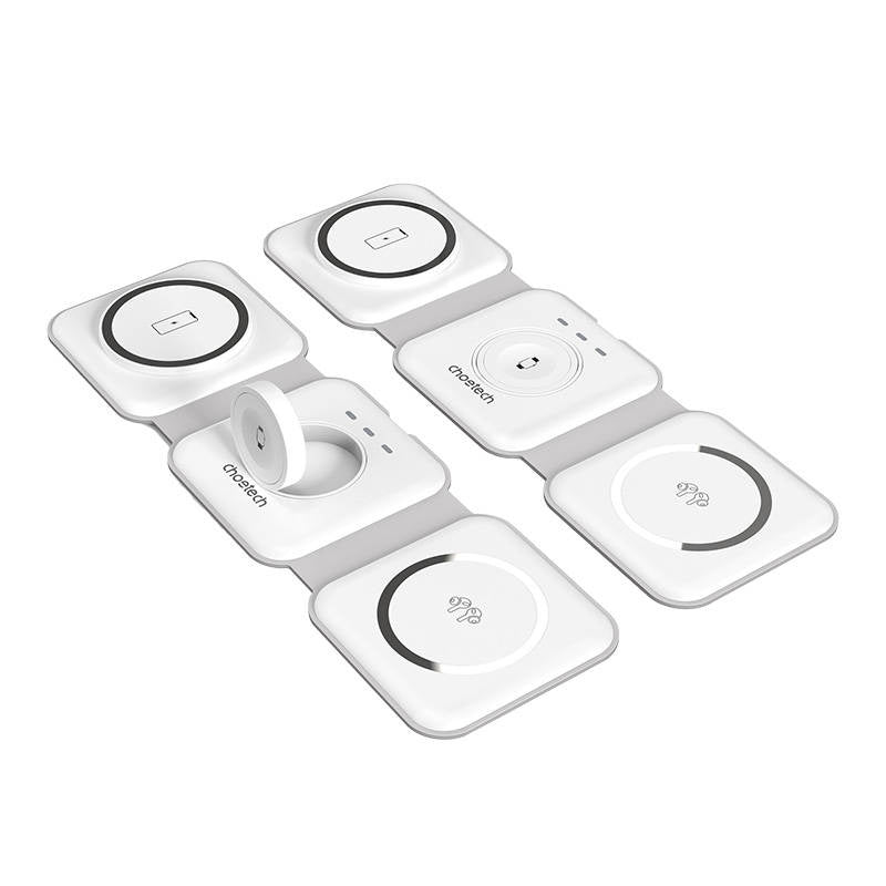 Choetech T588-F 3in1 Magnetic Wireless Charger 15W (white) - Product Image 4