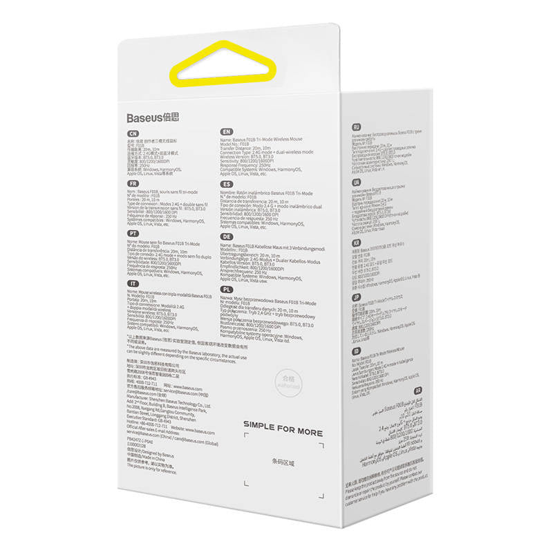 Wireless mouse Baseus F01B Tri-mode 2.4G BT5.0 1600 DPI (pink) - Product Image 10