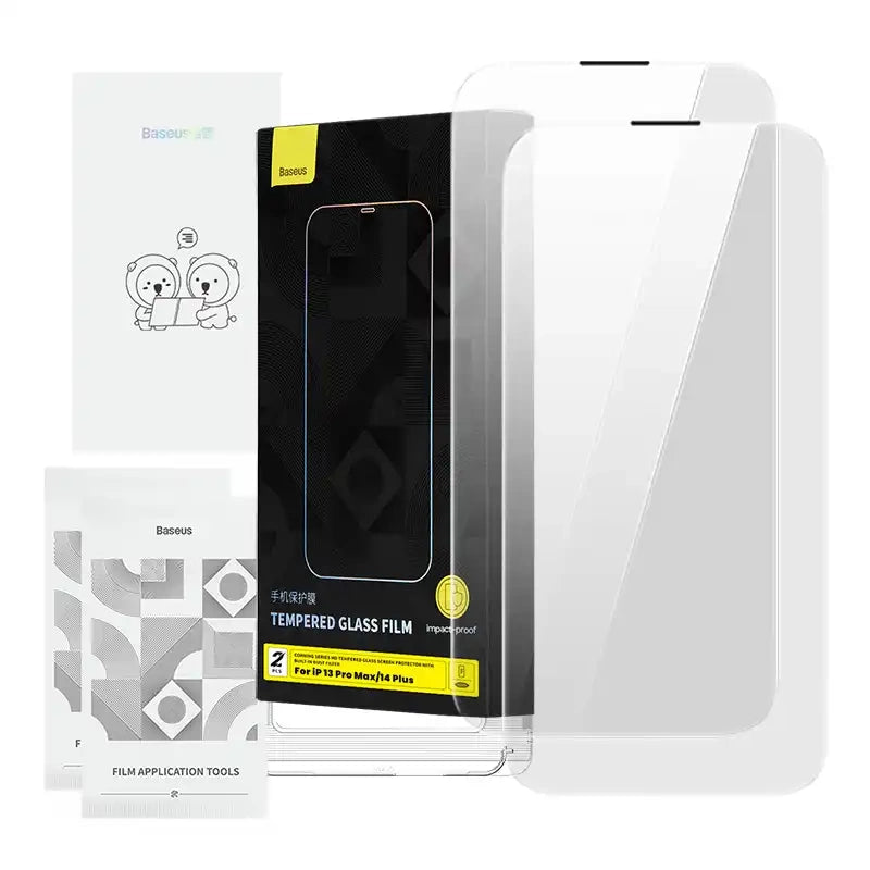 Tempered Glass Baseus Corning for iPhone 13 Pro Max/14 Plus with built-in dust filter - Product Image 1