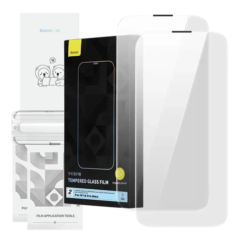 Tempered Glass Baseus Corning for iPhone 14 Pro with built-in dust filter - Product Image 1