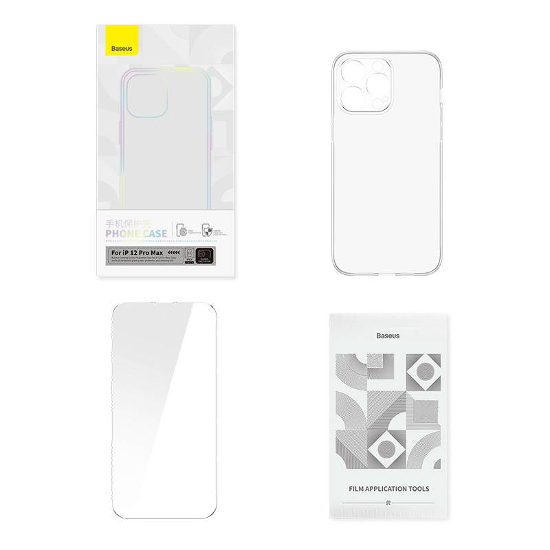 Transparent Case and Tempered Glass set Baseus Corning for iPhone 12 Pro Max - Product Image 8