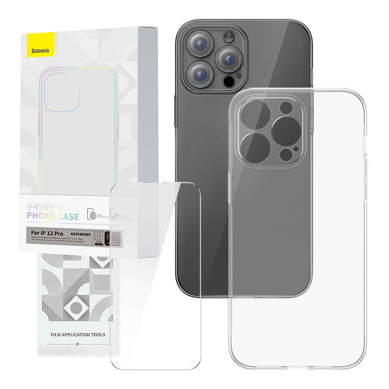 Transparent Case and Tempered Glass set Baseus Corning for iPhone 12 Pro - Product Image 1