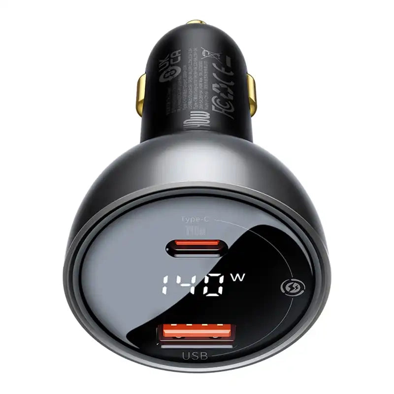 Car charger Baseus Superme, USB, USB-C, 140W (black) - Product Image 4