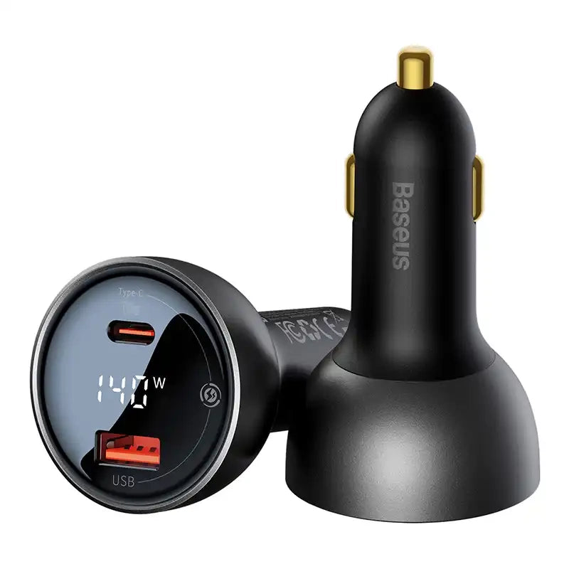 Car charger Baseus Superme, USB, USB-C, 140W (black) - Product Image 3
