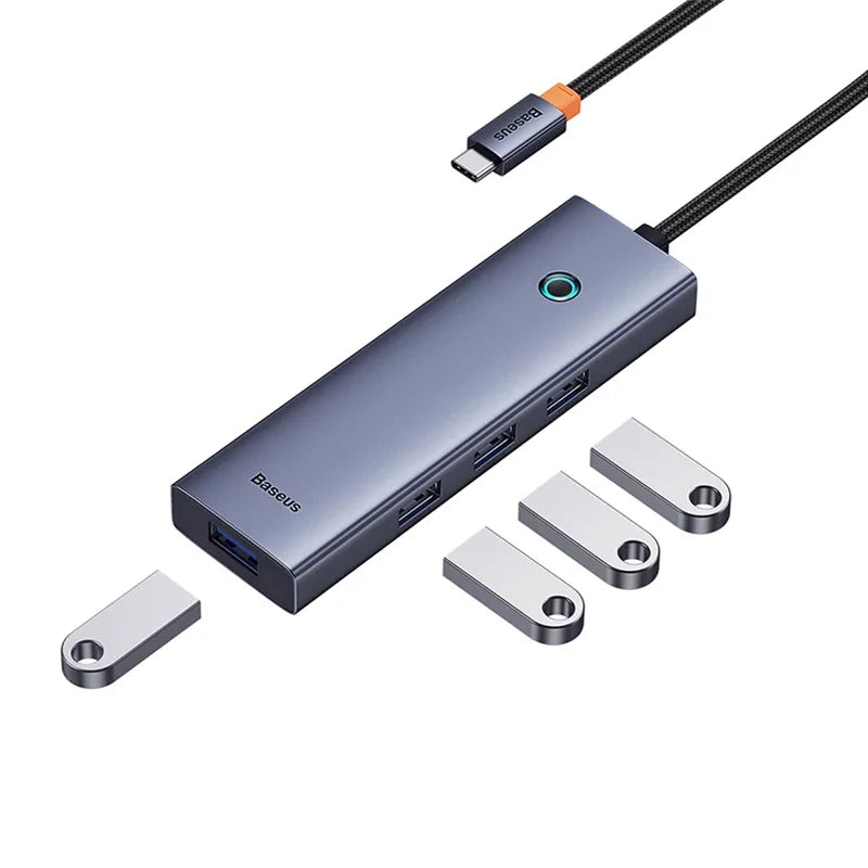 4in1 Hub Baseus UltraJoy USB-C do USB 3.0 (space grey) - Product Image 4