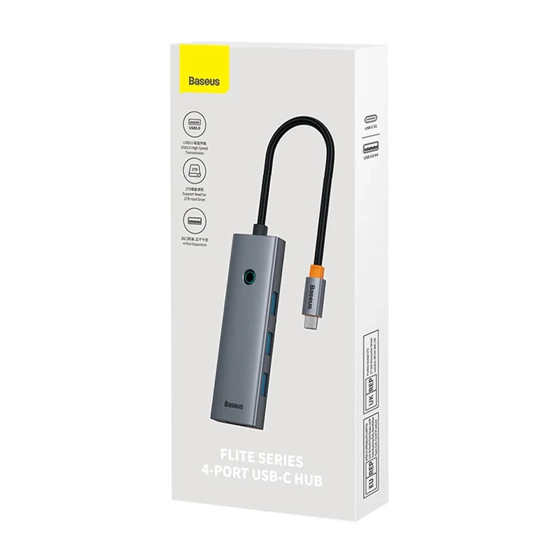 4in1 Hub Baseus UltraJoy USB-C do USB 3.0 (space grey) - Product Image 7