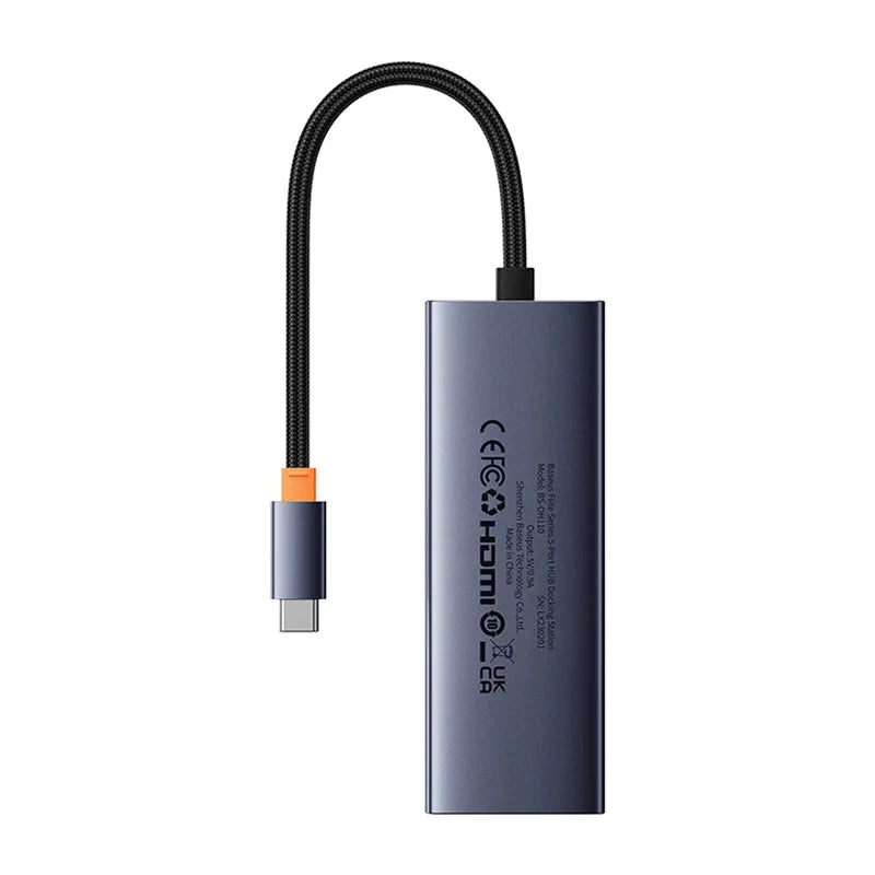 Hub 5w1 Baseus UltraJoy 5-Port (1xHDMI4K@30Hz + 4xUSB 3.0) grey - Product Image 7